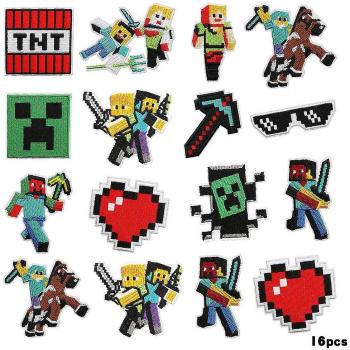 Étoffe brodée Minecraft pour vêtements