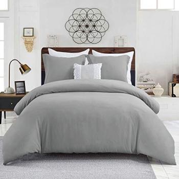 WAVVE Copripiumone 200×200 cm + Federa 80×80 cm in Grigio