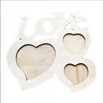 Cadre en bois lettres Amour pour souvenirs