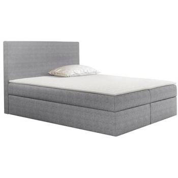Cama Continental de Doble Tamaño 160x200, Modelo Baltimore 163, Gris y Tapiz