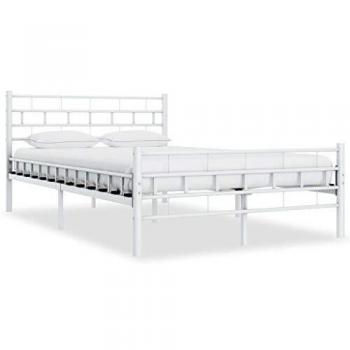 Sonata 120x200 cm White Single Metal Bed Frame
