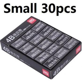 30 Weiche Bleistift Radiergummis in Schwarz (4B) für saubere Prüfungskorrekturen, Schreibwaren-Set Nr. 7545