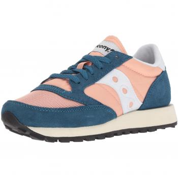Saucony Jazz Original Vintage, Chaussures de Sport Femme, Multicolore (Teal/Peach 42)