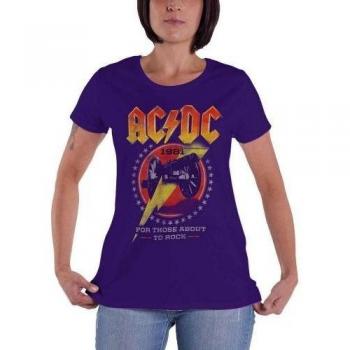 AC/DC Vrouwen T-shirt 'For Those About To Rock' 1981