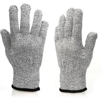 Schnittfeste Angler-Handschuhe grau