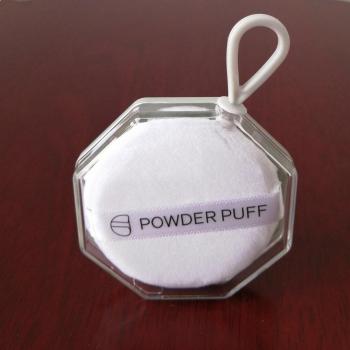 Transparent Storage Box with 6x6cm Soft Powder Puff