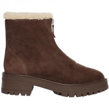 Paige Women’s Ankle‑High Brady Boots – Chocolate, Shearling Lined, Size 9.5