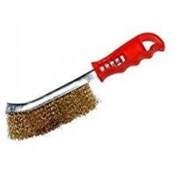 Brosse en laiton avec poignée en polyuréthane