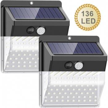 Luz Solar de Pared 208 LED Movimiento Ultra Brillante