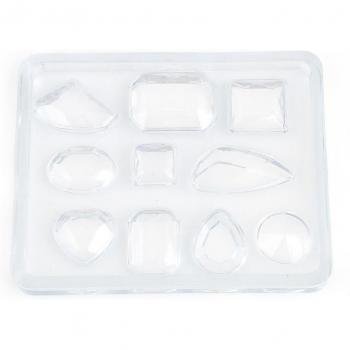 Moules en silicone pour créations de bijoux, 2 pièces, gouttes blanches