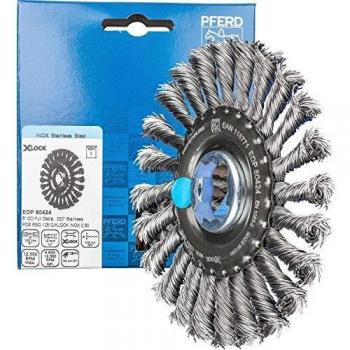 PFERD Rundbürste, 125 x 12mm, gezopft, 0,50mm Edelstahldraht, X-LOCK
