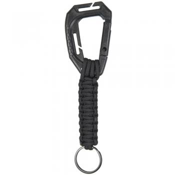 Porte-clés d’urgence paracord noir