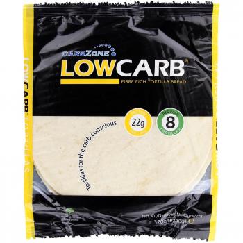 CarbZone Low Carb Tortillas (Klein) – 320 g, 1 g Netto‑Kohlenhydrate