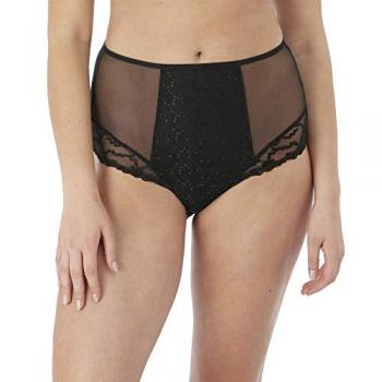 Black Nylon High Waist Underwear – L