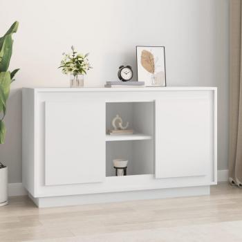 Aparador de madera contrachapada 102x35x60 cm, mueble de almacenaje de salón, buffet para salón, armario auxiliar, armario de almacenamiento en color blanco
