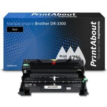 Tambour de rechange PrintAbout compatible Brother DR‑3300 – Noir