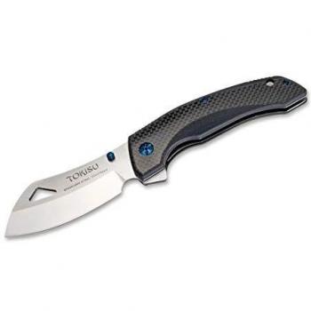 G10‑Carbon Linerlock Folding Knife by Tokisu – 4 Satin Finish