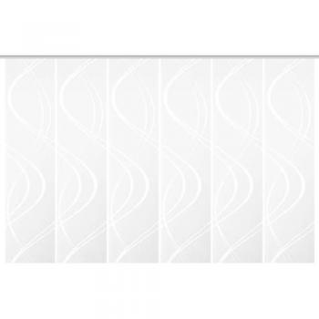 Schiebegardine TIBERIO 6er SET blickdicht aus Dekostoff und Voile