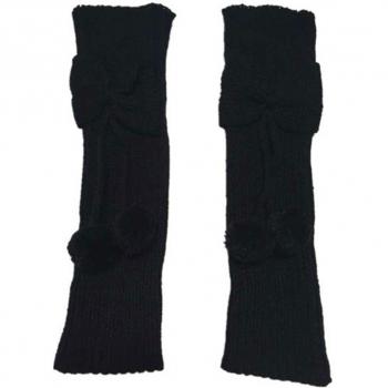 Cozy Paws: Children’s Foot Covers with Bowknot and Pompom Trim