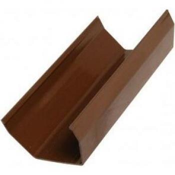 114mm Sq. Gutter System by FloPlast in Brown, 4 meters long