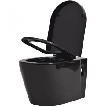 Cuvette suspendue noire avec abattant 02_0003573