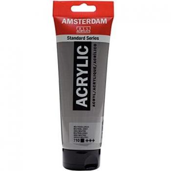 Neutrales Grau‑Acryl aus Amsterdam, 250 ml