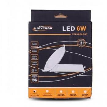 Pannello LED 6W Slim Rotondo PVC Luce Calda Fredda