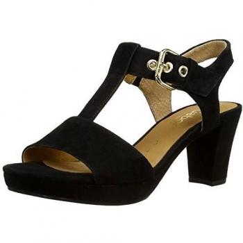 Gabor Damen T-Spange Sandalen 22.394.47, Schwarz
