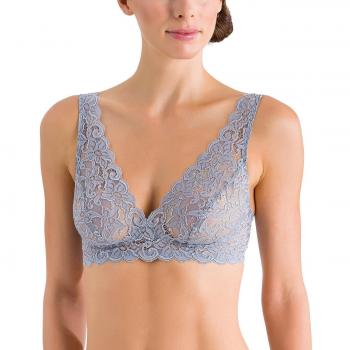 HANRO Damen BH Moments Soft Cup, 80C, Grau‑Lilac