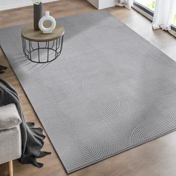 Tapis antidérapant Rio gris 80x300 cm design moderne