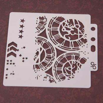 Clock Themed Scrapbooking Stencils