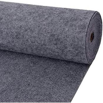 VidaXL Teppich für Messen, Rillenstruktur, 1,2 x 15 m, Grau