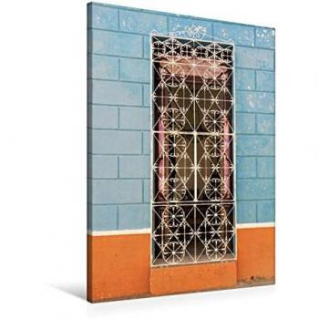 Calvendo 60 × 90 cm Textil-Leinwand – Fenster-Edition Trinidad & Kuba (Piotr Nogal)