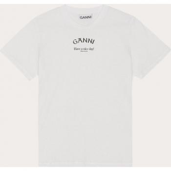 Ganni Organic Cotton White T-Shirt