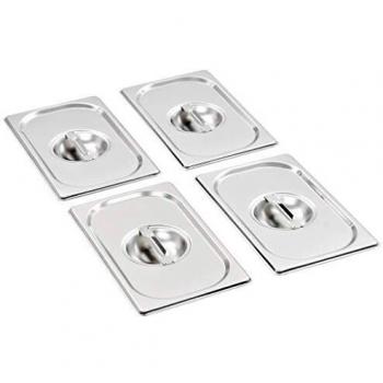 Stainless Steel Lids for GN 1/4 Pan 4 pcs vidaXL