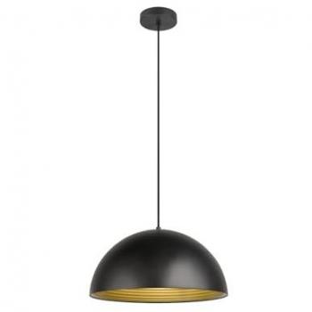 SLV Forchini M Overhead Light, 40 cm, Black/Gold, Metal