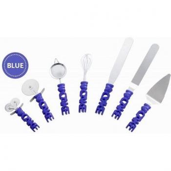 9-Piece Baking Supplies Set with Stainless Steel Tools, Pastry Wheel, and Mesh Strainer