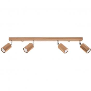 Applique Ottagonale 4 Luci in Legno Peach Puff