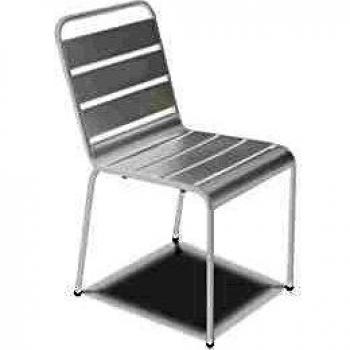 Chaise de Jardin en métal Blanc Palavas