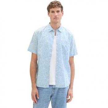 Tom Tailor Denim Hemd 1040161 Himmelblau Relaxed Fit L Herren