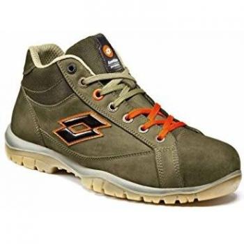Lotto Mixte Jump 900 Mid Chaussures, Vert Verde Oliva et Orange, 42 EU