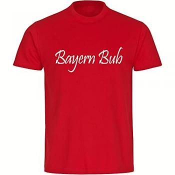 Multifanshop® Kinder T-Shirt Bayern Bub rot Größe 176 mit Druck