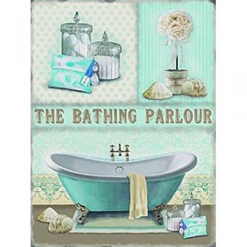 The Bathing Parlour Small Steel Notice 200mm x 150mm