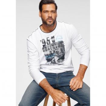 Langarmshirt MAN'S WORLD Herren, 100% Baumwolle, Rundhalsausschnitt, 4XL