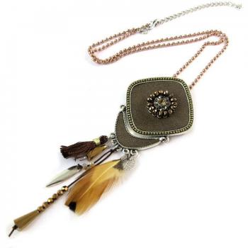 Collar de Lujo Navajos Marrón Grisesco