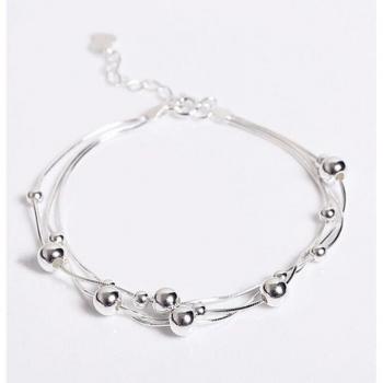 Stylish 925 Sterling Silver Small Round Bracelet SB56