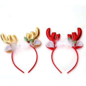 Lustiges Weihnachtsstirnband – Geweih, Schneemann, Baumschmuck
