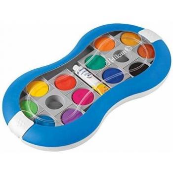 Pelikan caja de pintura Space+, 12 colores, azul