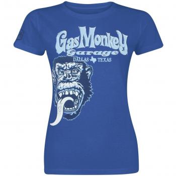 Gas Monkey Garage Women's Tonal Monkey Classic T-Shirt Blue XXL