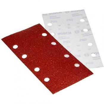 Set de 10 Lijas Velcro Rectas 185×93 mm G60 – Bosch Accessories